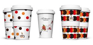 Coffee2Go-Becher mit Punkten
